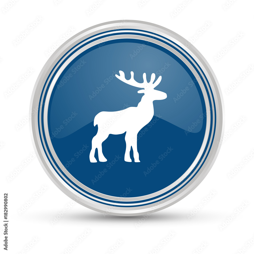 Blauer Button - Rentier