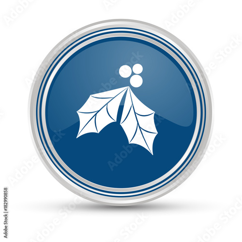 Blauer Button - Mistelzweig