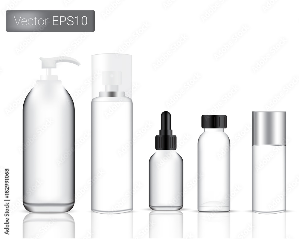Glass Bottle Set Background Illustration Glass Bottle Set Background Illustration