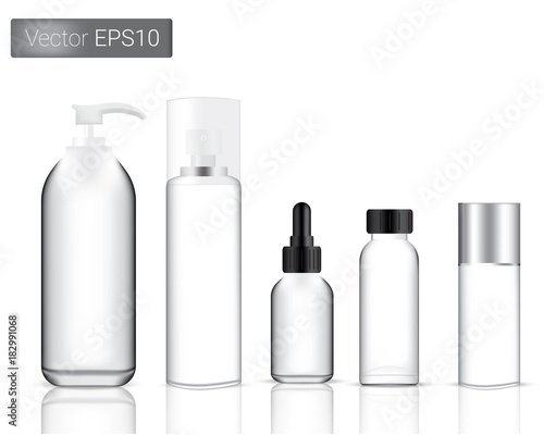 Glass Bottle Set Background Illustration