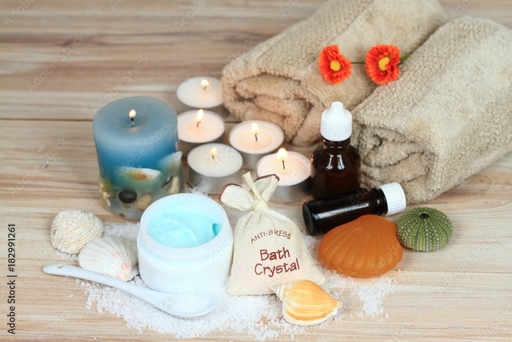 Fototapeta premium Aromatherapy spa concept & candles