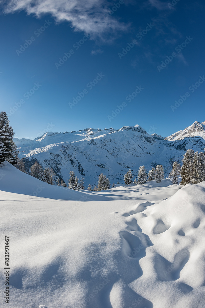 Schnee in den Schweizer Alpen