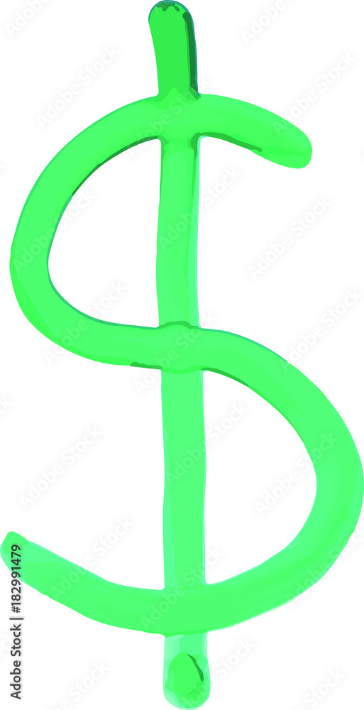 Dollar Symbol White Board Illustration Dollar Symbol White Board Illustration