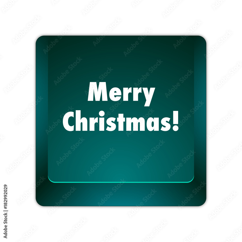 grüne 3D Taste - Merry Christmas - Schriftzug grüne 3D Taste - Merry Christmas - Schriftzug