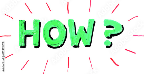 How Text White Board Illustration