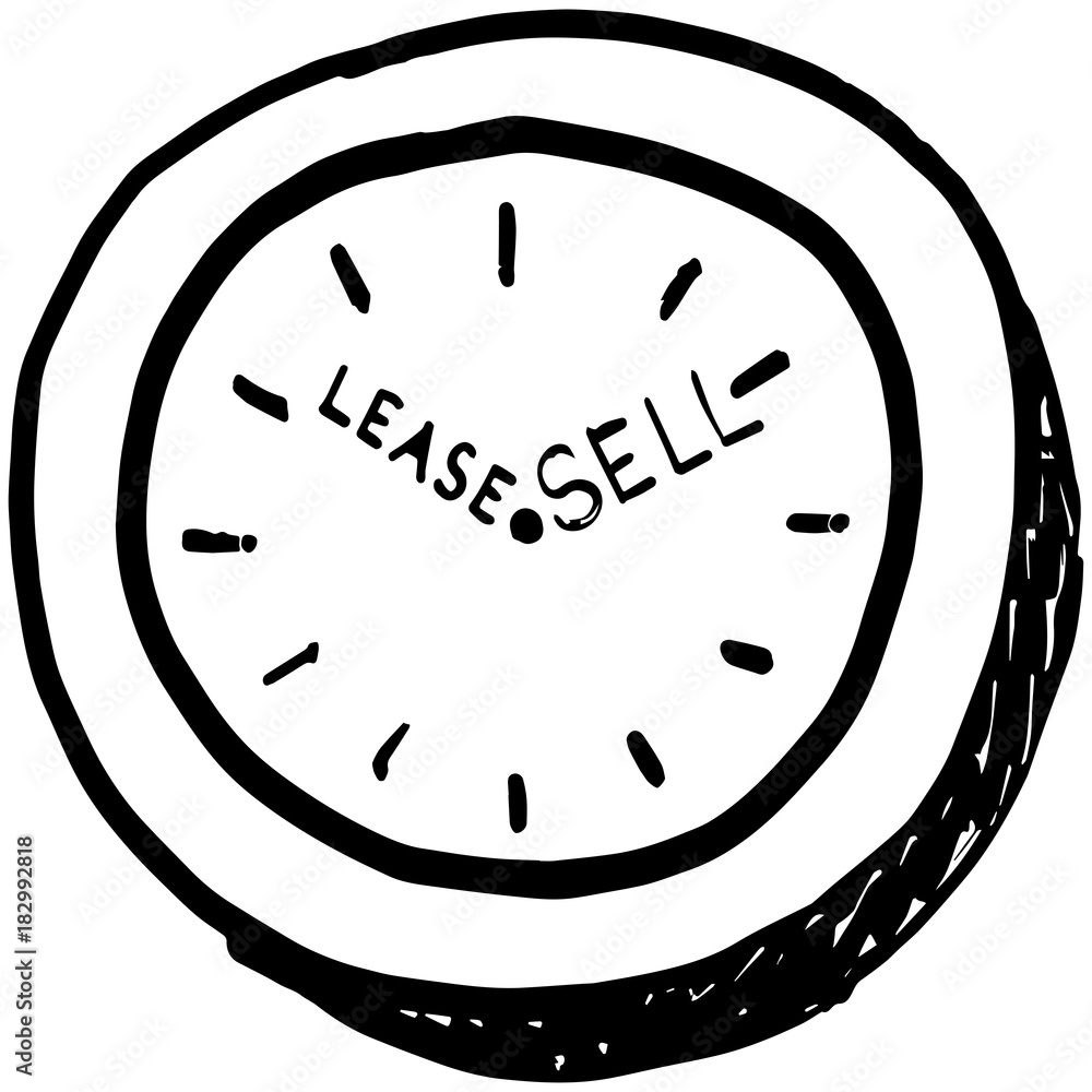 Time To Lease And Sell White Board Illustration Time To Lease And Sell White Board Illustration