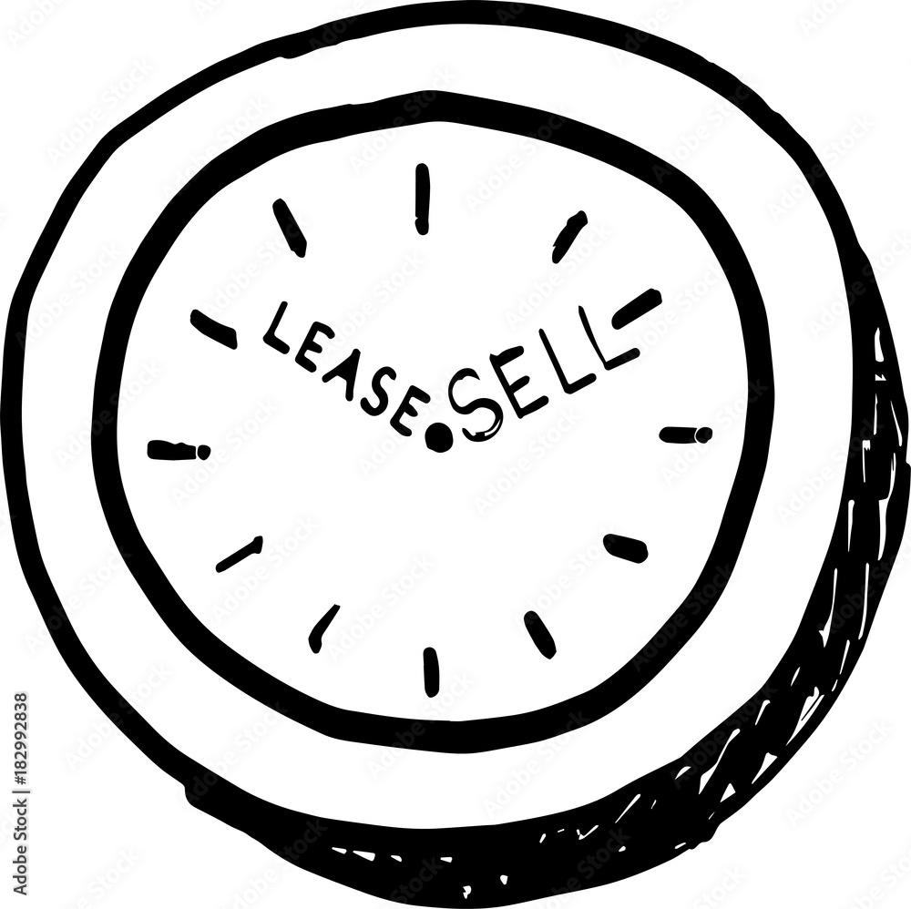 Time To Lease And Sell White Board Illustration Time To Lease And Sell White Board Illustration