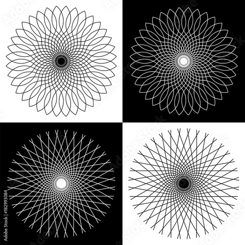 Rotation lines patterns.