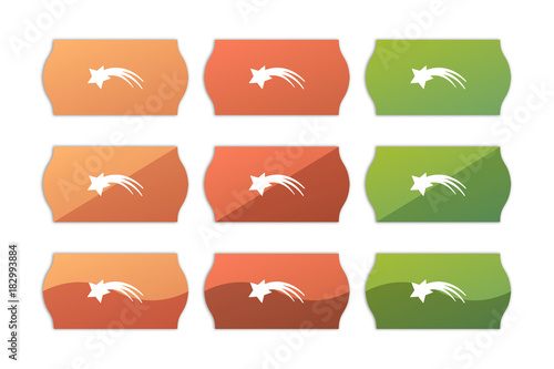 Sticker Set - Etikett Preisschild - Sternschnuppe