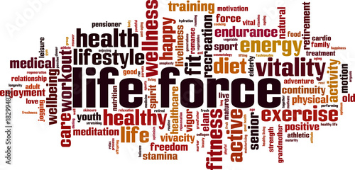 Life force word cloud