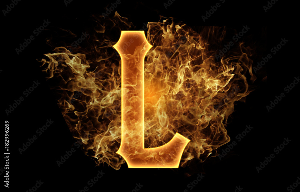 letter l flame designs