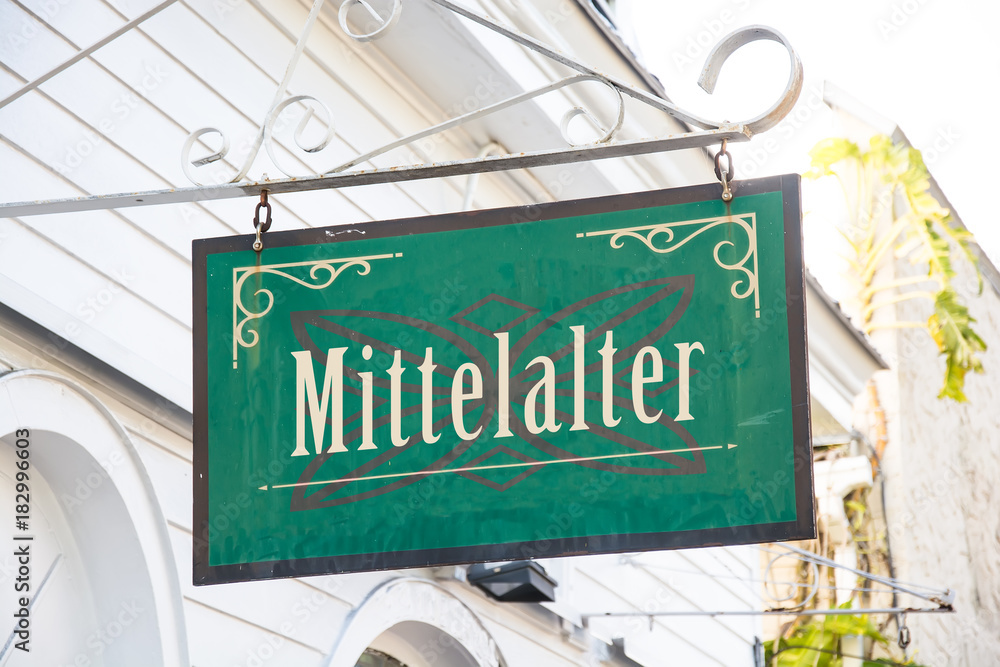 Obraz premium Schild 266 - Mittelalter