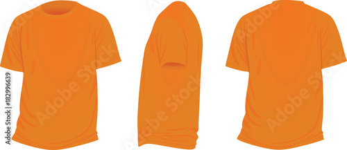 Orange t shirt. vector illustration