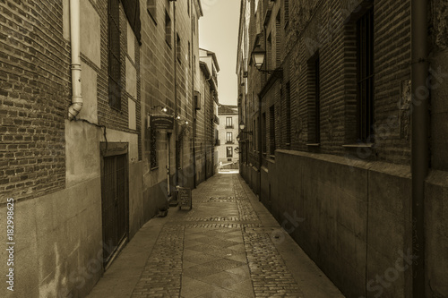 View of a street of old Madrid