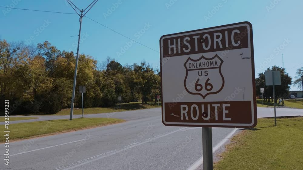 Historic Route 66 sign in Oklahoma Historic Route 66 sign in Oklahoma