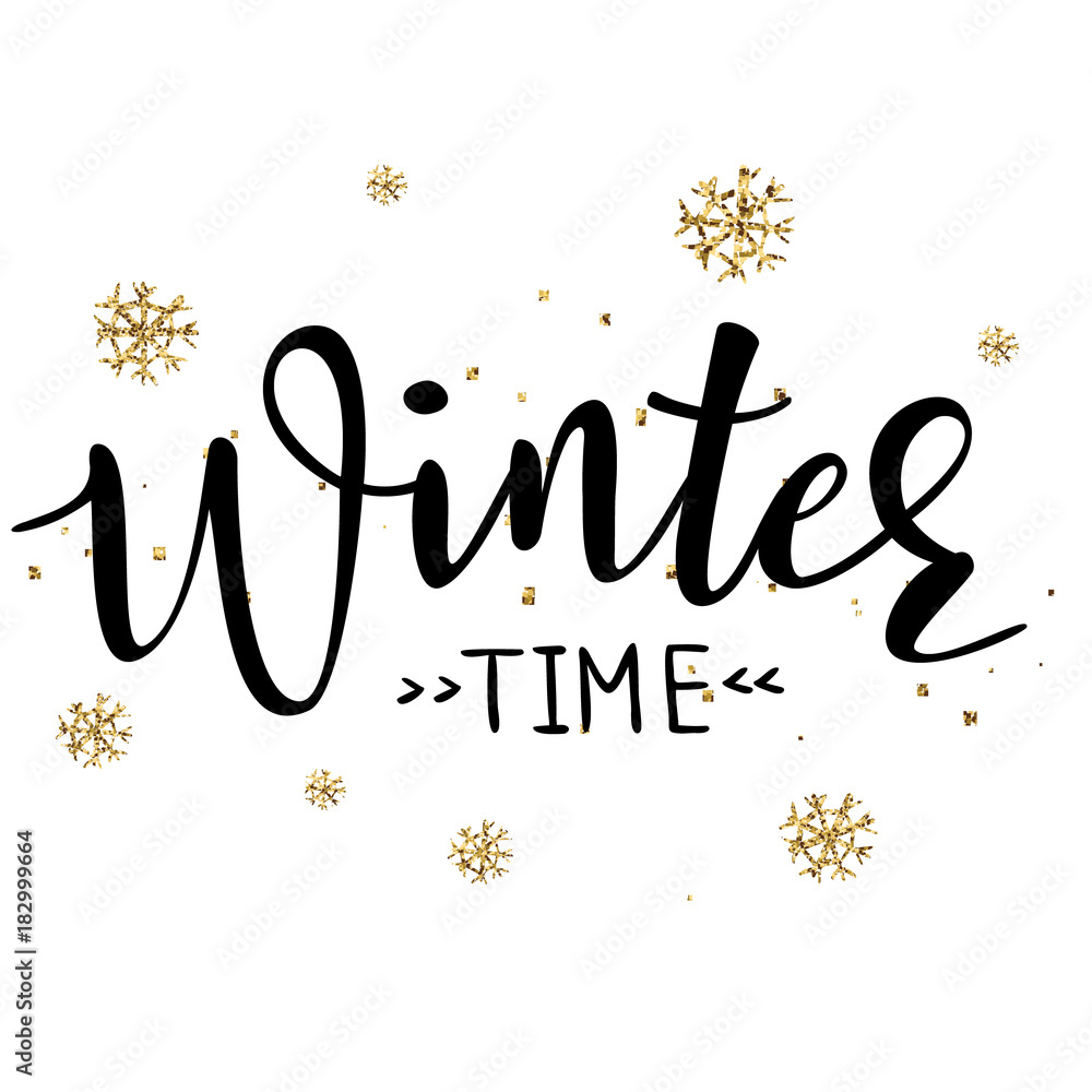 Obraz premium 'Winter time' vector poster template