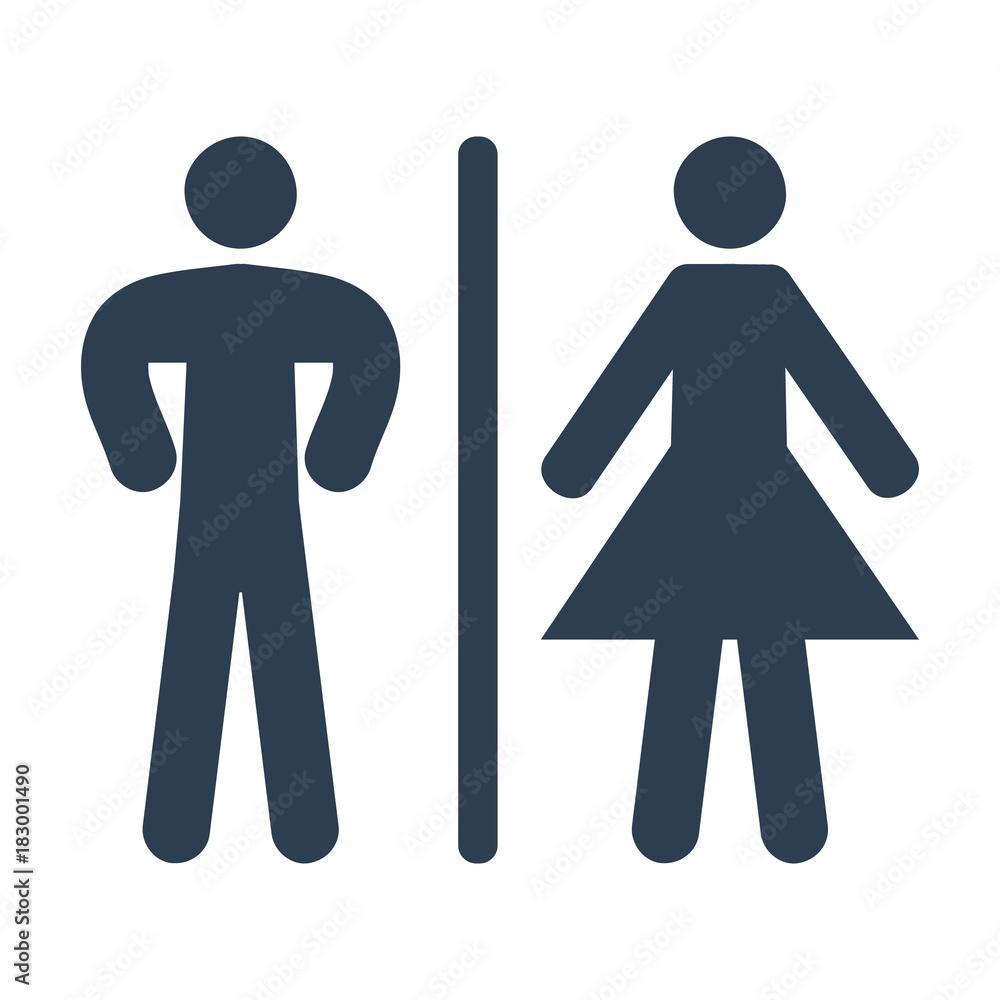 Bathroom icon on white background. Bathroom icon on white background.