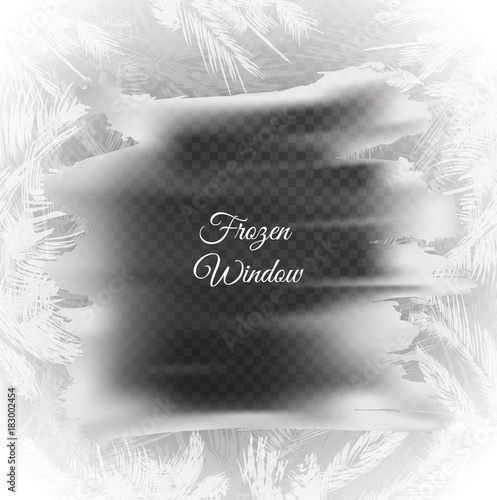Frozen window background. Vector EPS10.