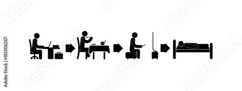 stick figure vector life cycle common person day