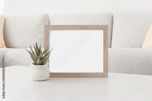 Wooden Picture Frame Mockup