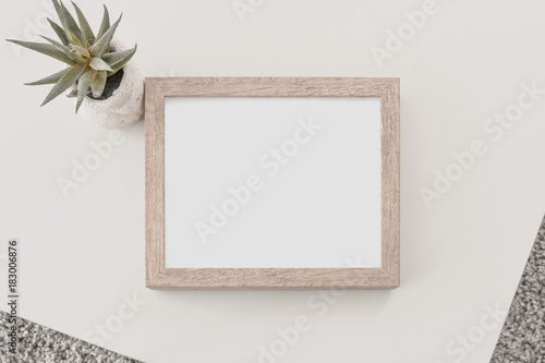 Wooden Picture Frame Mockup