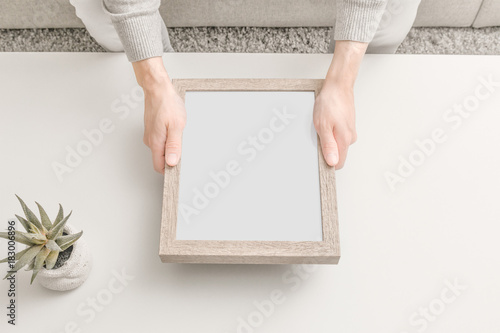Wooden Picture Frame Mockup