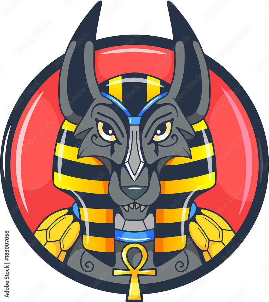 Ancient Egyptian God Anubis Vector Picture Stock Vector Adobe Stock