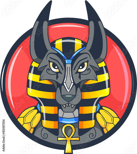 Ancient Egyptian god anubis vector picture
