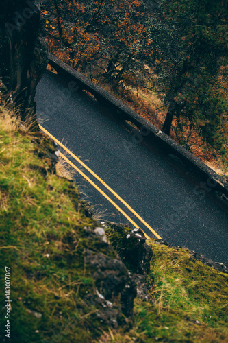 driving road up a mountain