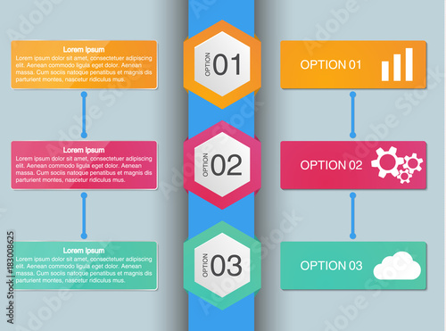 Vector infographic design template integrated background. For presentations business concept number with 6 options .