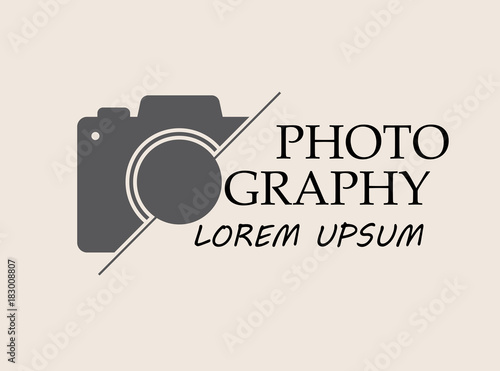 Vector logo for photographer. Logo template photography studio, photographer, photo.