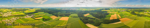 Fototapeta Naklejka Na Ścianę i Meble -  Luftaufnahme Ländlicher Raum - Panorama