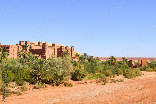 amazing ouarzazate kasbah fortification, morocco