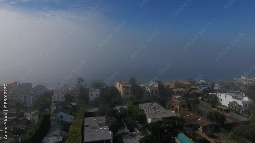 Malibu Fog California Aerial Malibu Fog California Aerial