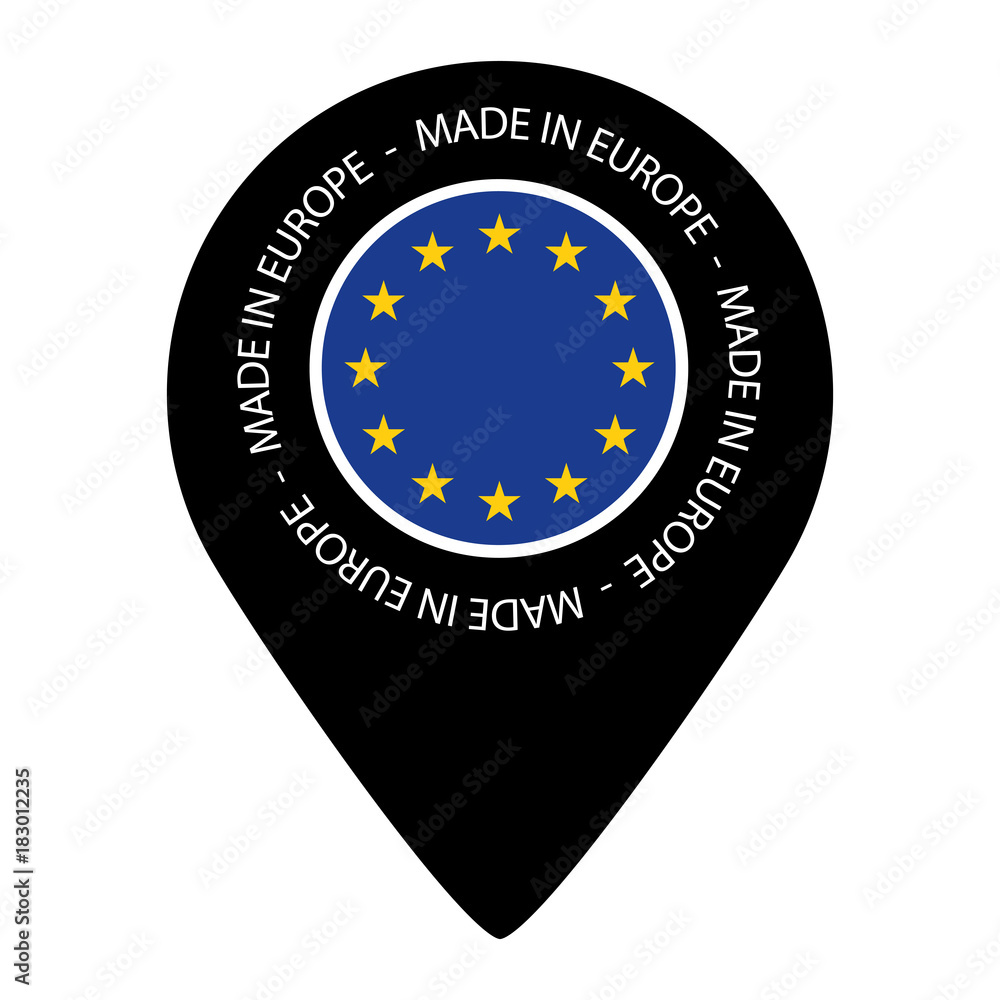Made In Europe - Map Pointer Flag