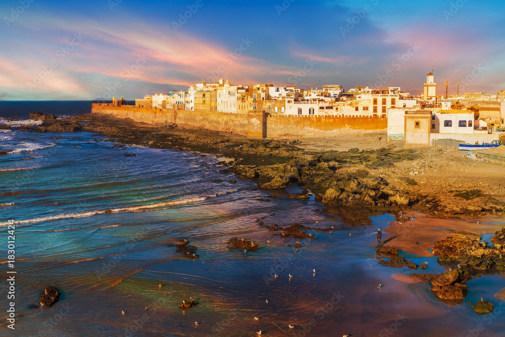 Essaouira town at the sunset time, Morocco