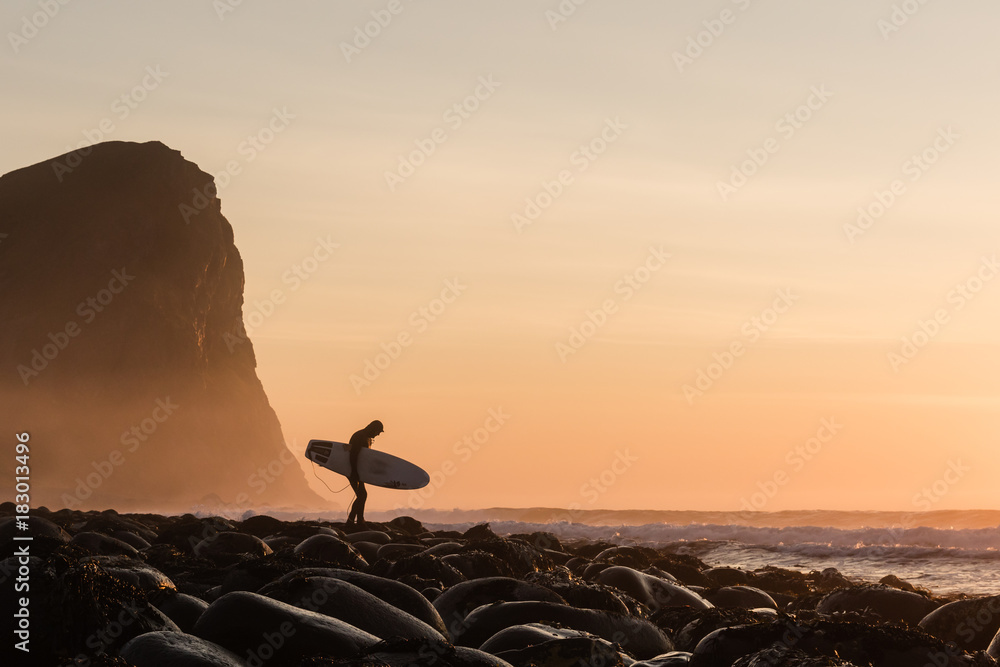 Εκτύπωση καμβά Surfing in lofoten