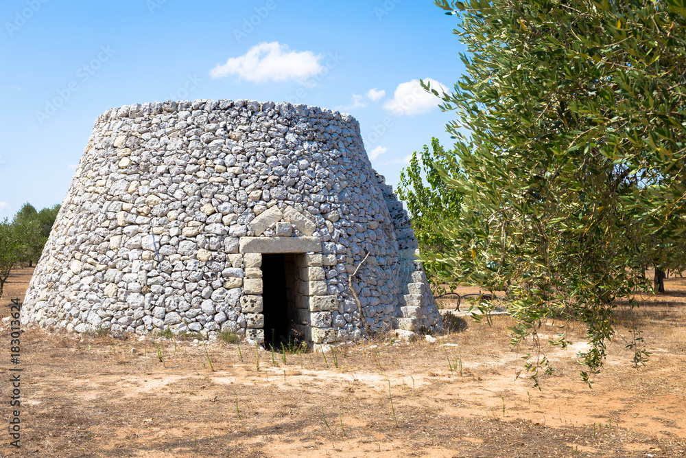 Puglia Region, Italy. Traditional warehouse made of stone Puglia Region, Italy. Traditional warehouse made of stone