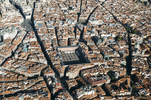 Air view of Main Square in Madrid, Spain