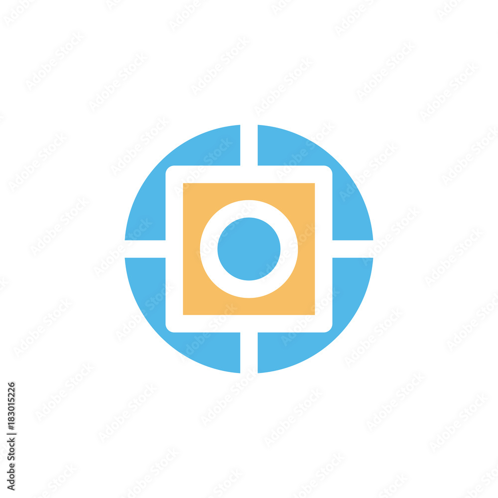 round circle shape style icon logo vector round circle shape style icon logo vector