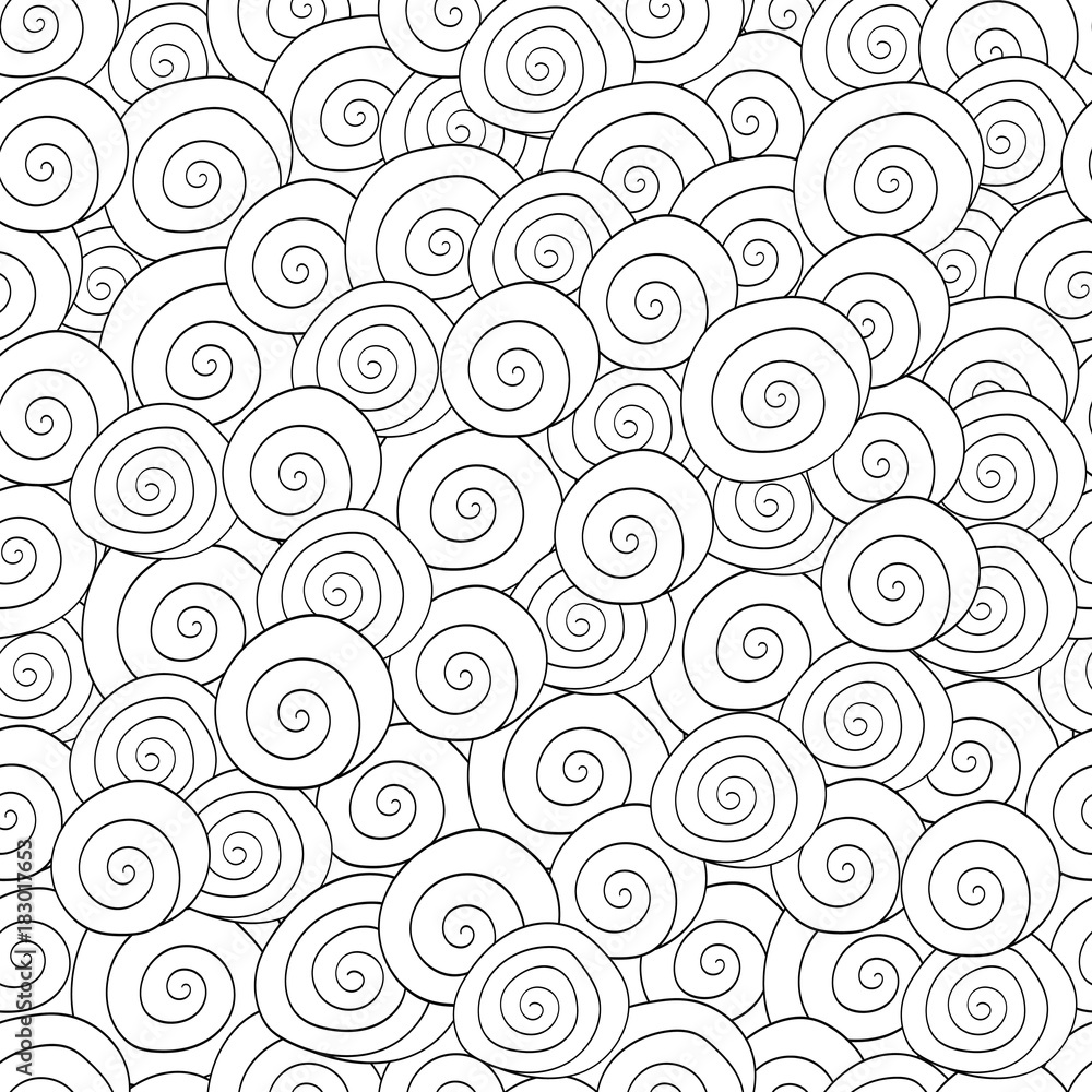 Adult colouring book page with a picture of the waves