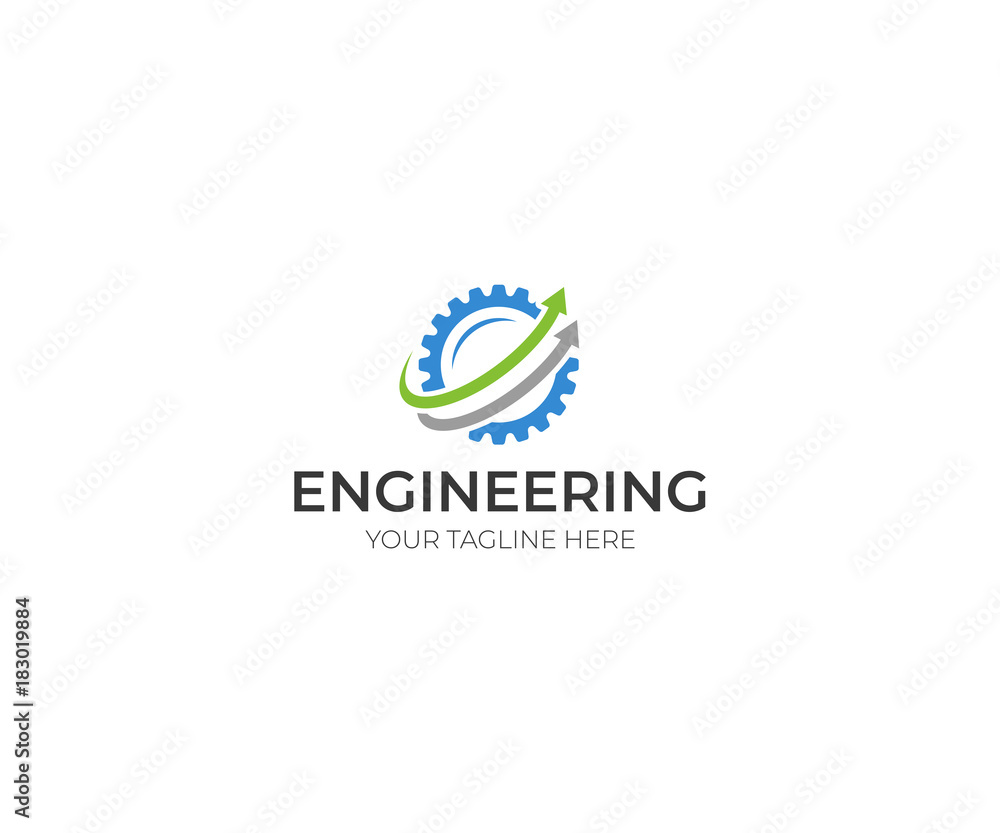 Engineering Logo Template. Gear Vector Design. Cogwheel Illustration