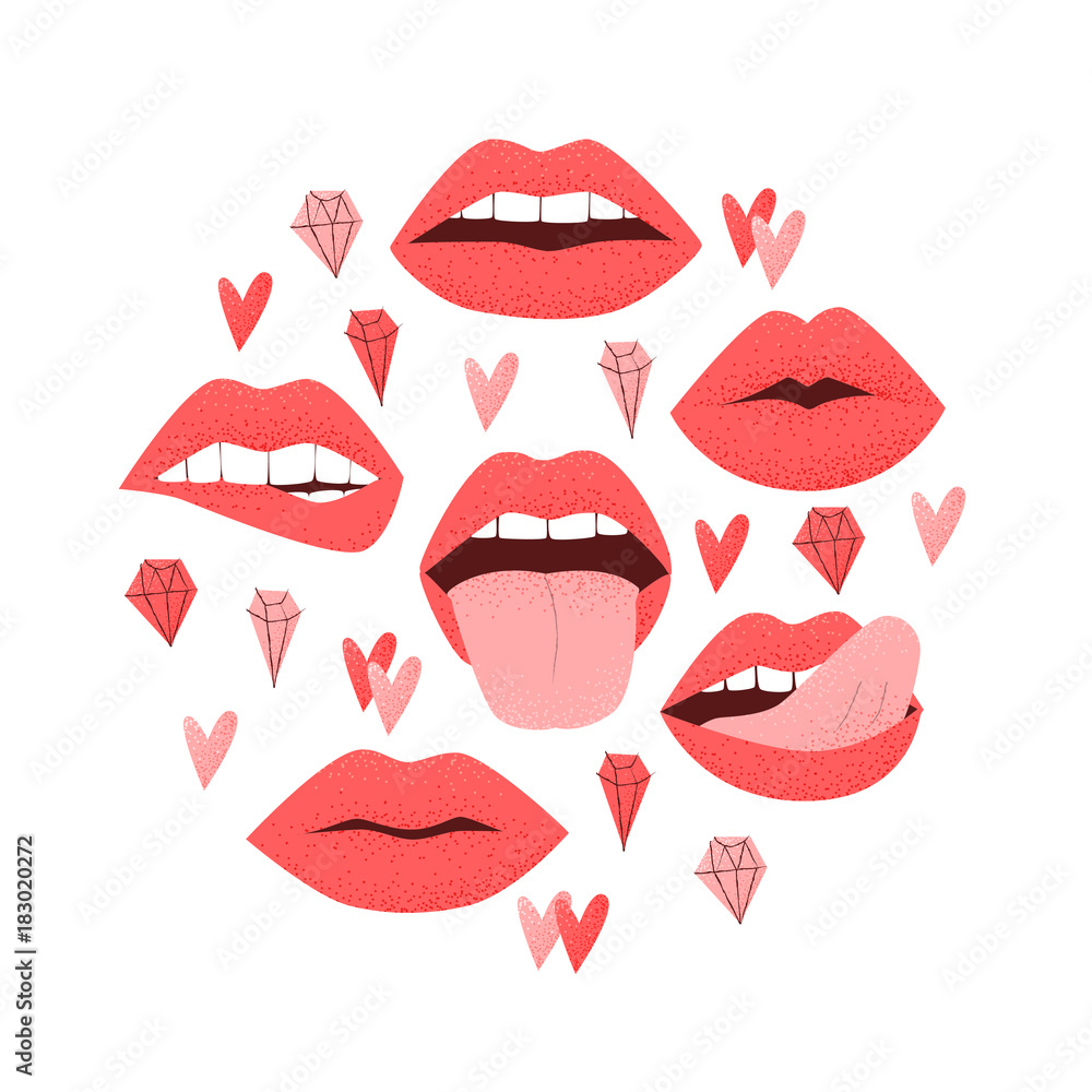 Sexy lips with tongue Sexy lips with tongue