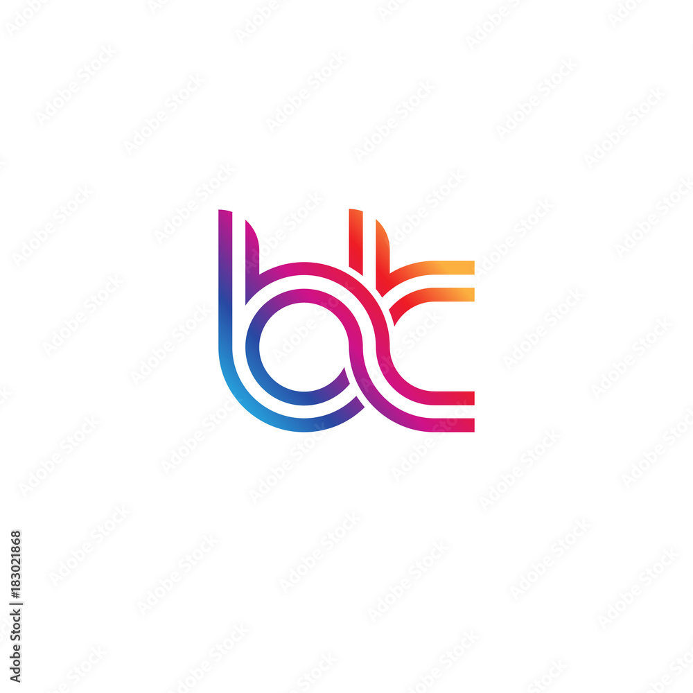 Initial lowercase letter bk, linked outline rounded logo, colorful vibrant gradient color Initial lowercase letter bk, linked outline rounded logo, colorful vibrant gradient color