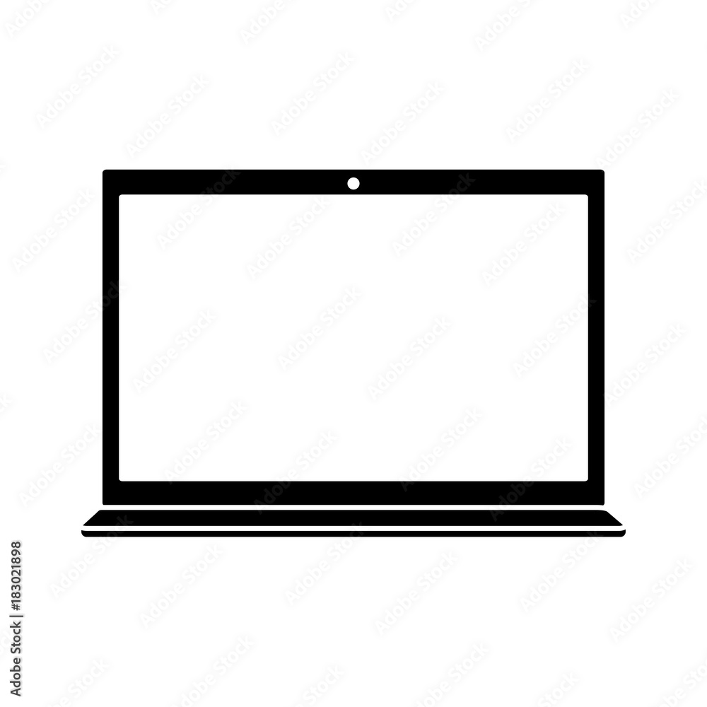 laptop wifi internet device gadget screen vector illustration black image laptop wifi internet device gadget screen vector illustration black image