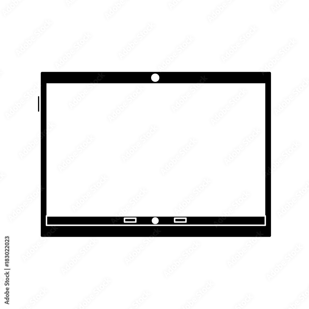 device technology tablet computer gadget vector illustration black image device technology tablet computer gadget vector illustration black image
