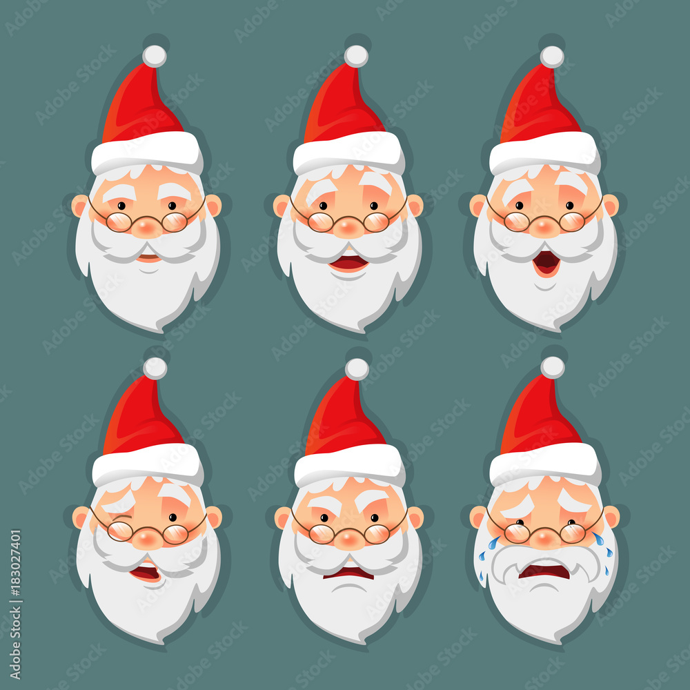 Santa Claus icon set Santa Claus icon set