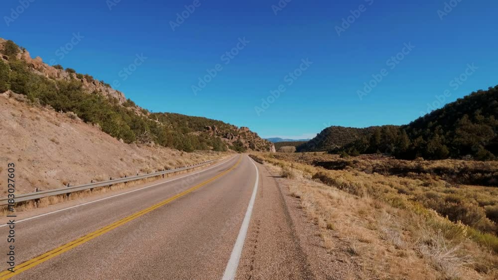 Endless road through the desert of Utah Endless road through the desert of Utah