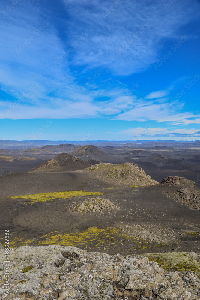Volcanic landscape in the highlands of Iceland