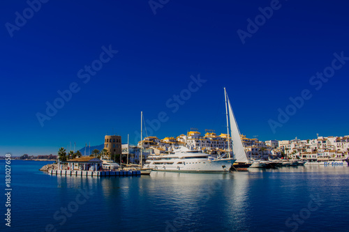 Port. Port of Puerto Banus, Marbella, Costa del Sol, Andalusia, Spain. Picture taken – 21 november 2017.